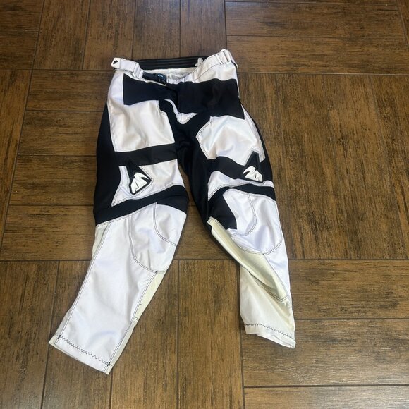 THOR Motorcycle Motocross Riding Pants Size 30 Black and White - Picture 8 of 12